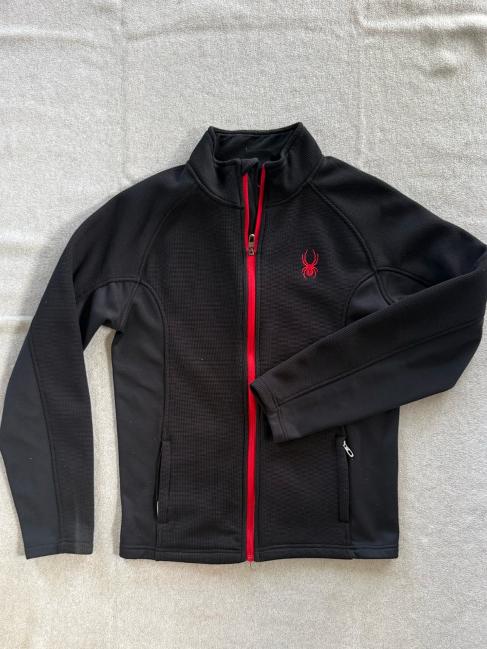 Spyder Men's Black Jacket with Red Trim